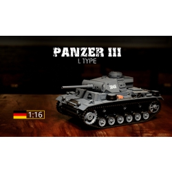 Czołg zdalnie sterowany ASG/IR/dźwięk/dym 1:16 German Panzerkampfwagen III (PzKpfw III) Ausf.L.SD.KFZ.141-1 RTR 2.4Ghz - Heng Long 3848-1B (P)